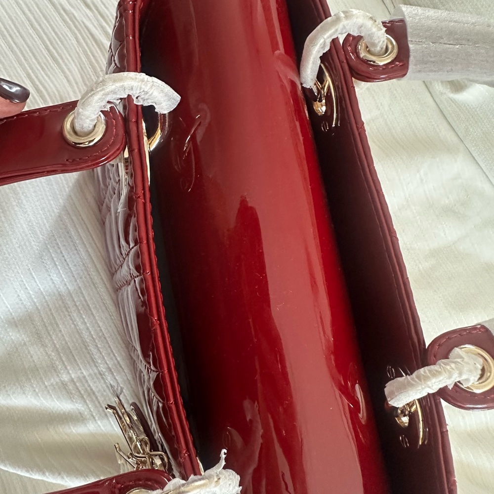 Dior Elegant Inspiration  Burgundy Handbag - Picture 3 of 8